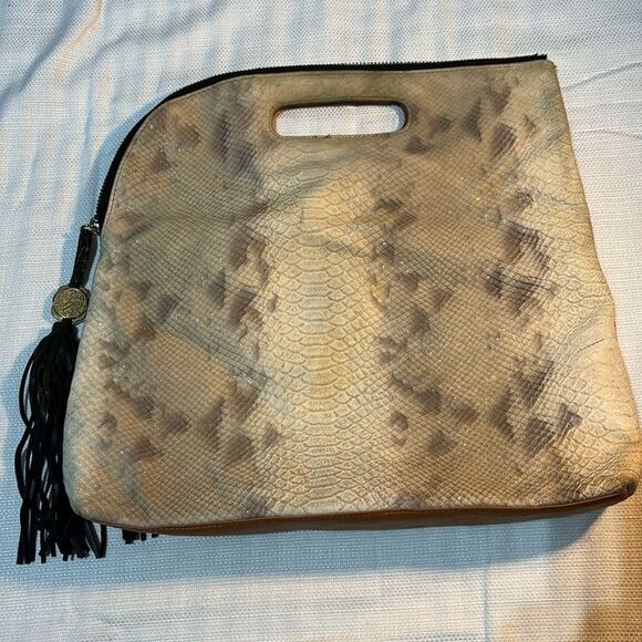 Vince Camuto Snakeskin Handbag - Picture 1 of 10